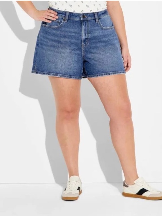 wild fable Pants - Wild Fable Curvy Mid Rise Classic Blue Denim Women’s Shorts Plus Size 30 | NWT